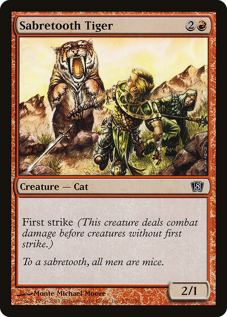 Sabretooth Tiger (8ED-217★) - 8th Edition Foil