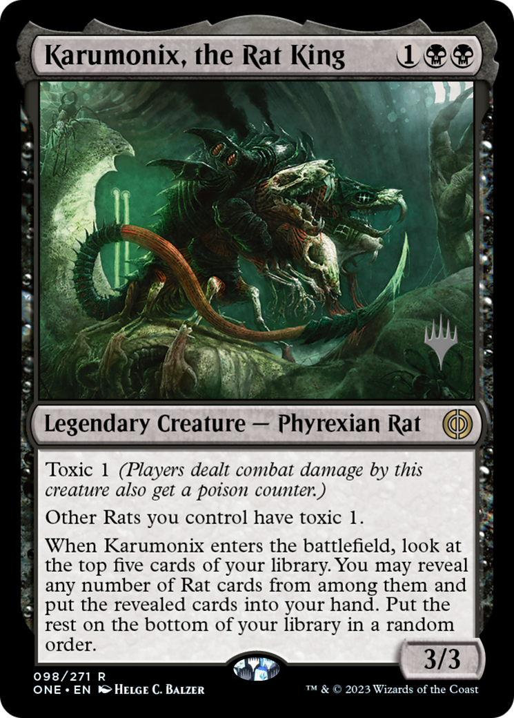 Karumonix, le roi des rats (Pack promotionnel) [Phyrexia : All Will Be One Promos] 