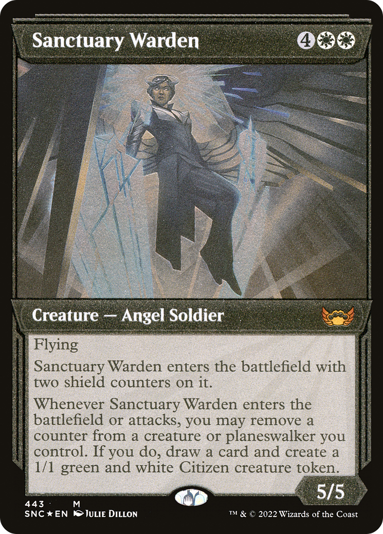 Gardien du sanctuaire (vitrine Art déco gravée sur feuille) [Rues de New Capenna] 