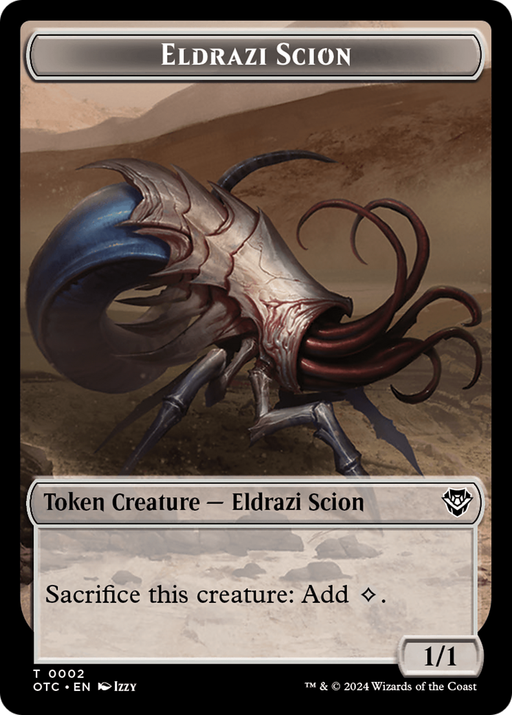 Eldrazi Scion // Jeton manifeste double face [Jetons de commandant des hors-la-loi de Thunder Junction] 