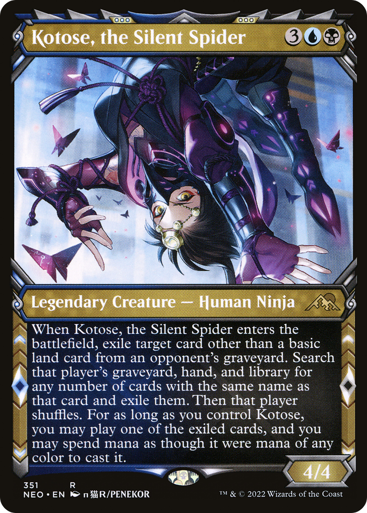Kotose, l'araignée silencieuse (Showcase Ninja) [Kamigawa : Neon Dynasty] 