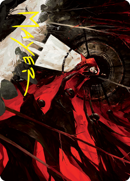 Carte d'art Curse of Hospitality (signature estampillée or) [Innistrad : Crimson Vow Art Series] 