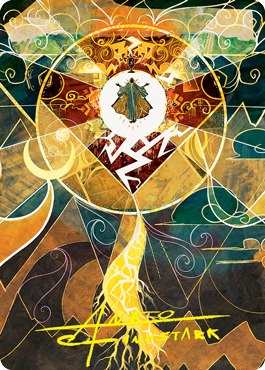 Carte artistique Lightning Bolt (signature estampillée or) [Strixhaven : School of Mages Art Series] 