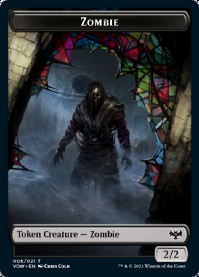 Zombie (008) // Jeton double face du clerc spirituel [Innistrad : jetons de vœu cramoisi] 