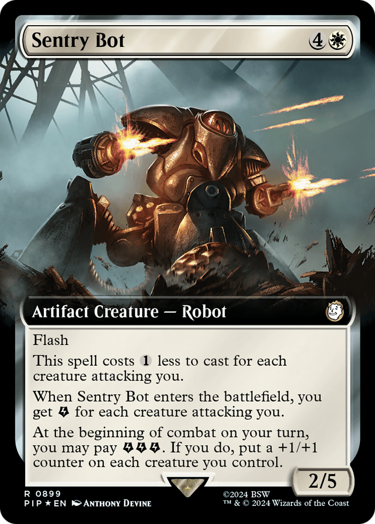 Sentry Bot (Art étendu) (Surge Foil) [Fallout] 
