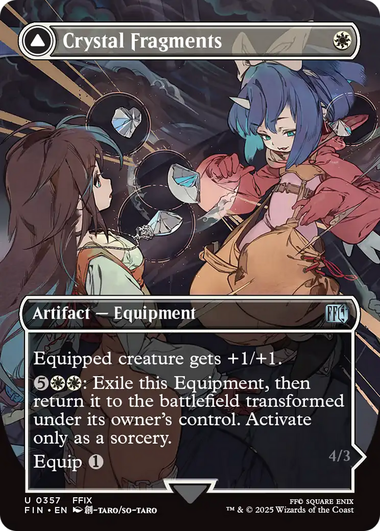 Crystal Fragments (Borderless) (FIN-357) - FINAL FANTASY: (enchantment) (Borderless) Foil