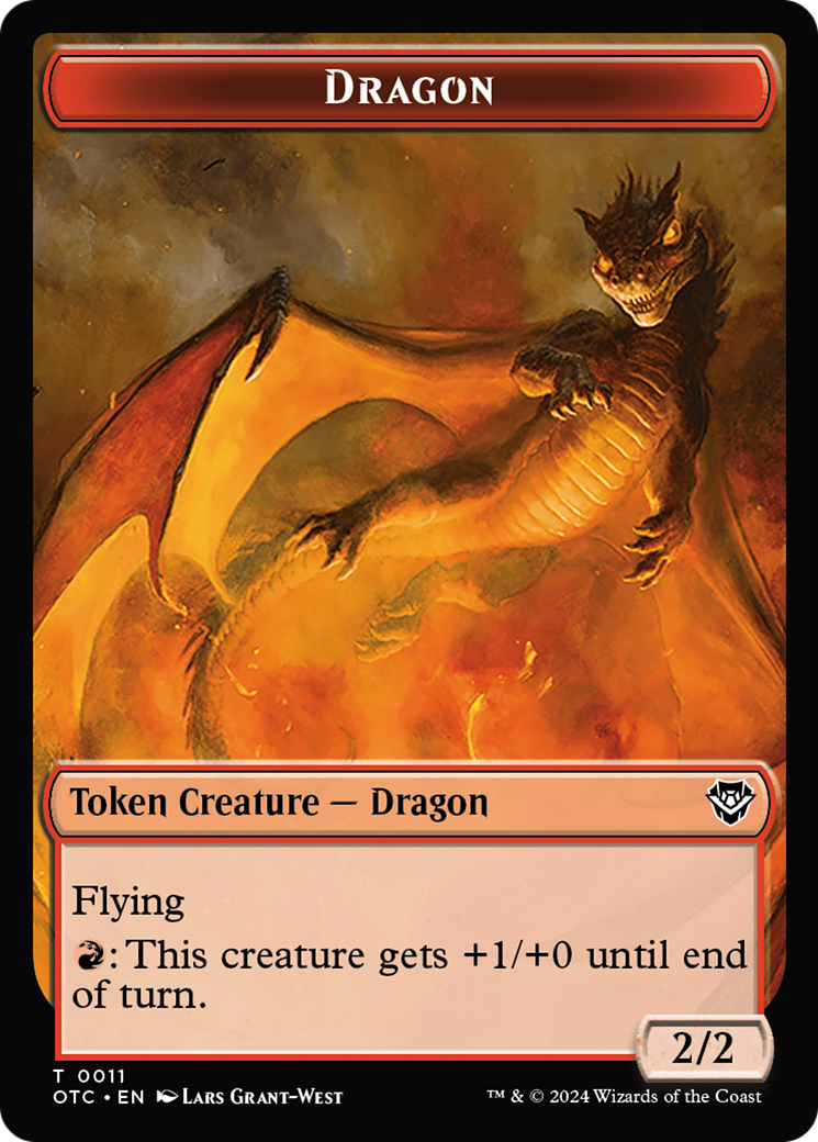 Oeuf de dragon // Jeton double face dragon [Jetons de commandant des hors-la-loi de Thunder Junction] 