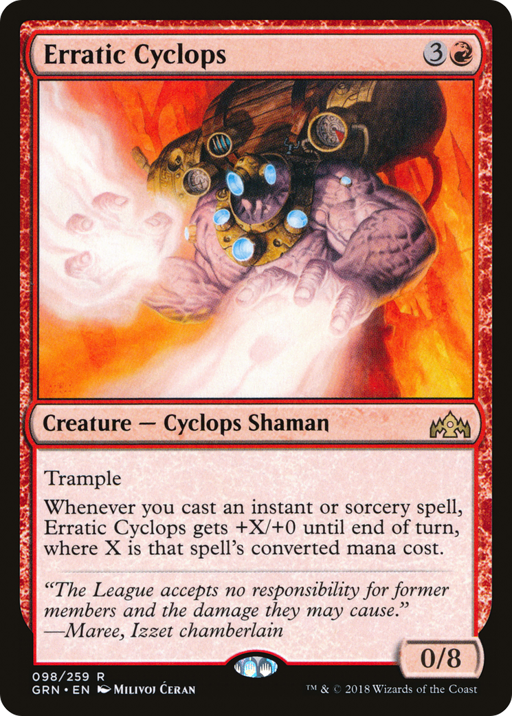 Erratic Cyclops (GRN-098) - Guilds of Ravnica Foil
