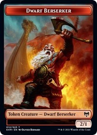 Berserker nain // Jeton double face Angel Warrior [Jetons Kaldheim] 