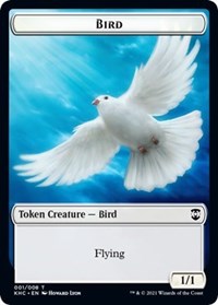 Oiseau // Jeton spirituel double face [Jetons de commandant Kaldheim] 