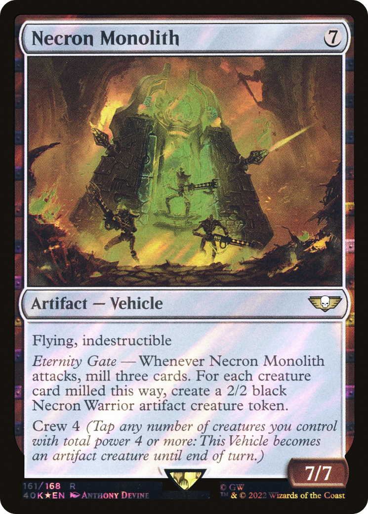 Monolithe Nécron (Feuille de surtension) [Warhammer 40,000] 
