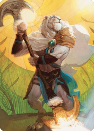 Ajani, carte d'art de l'agent dormant [Dominaria United Art Series] 