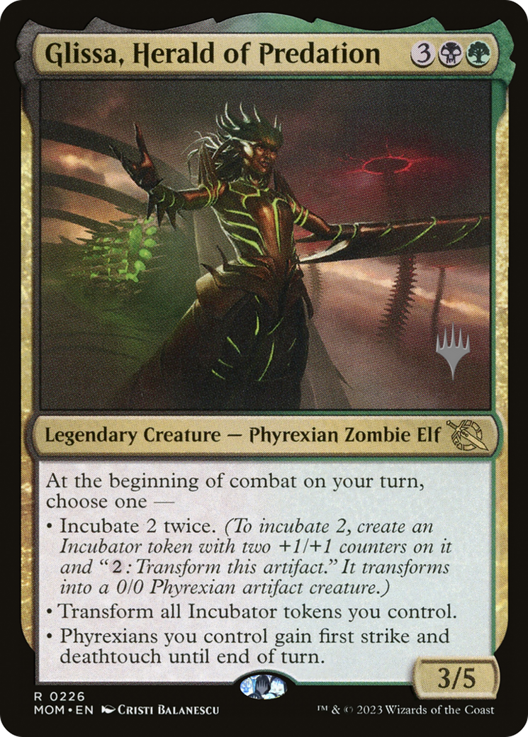 Glissa, Herald of Predation (Pack promotionnel) [Promotions de la Marche de la Machine] 