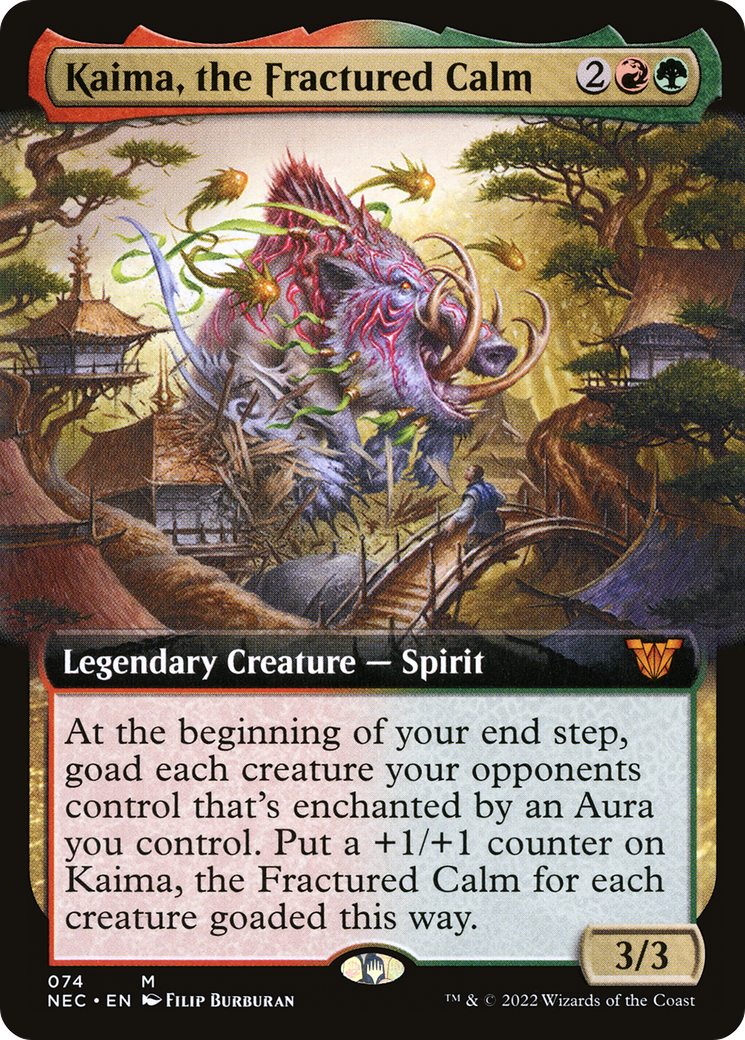 Kaima, le calme fracturé (art étendu) [Kamigawa: Neon Dynasty Commander] 