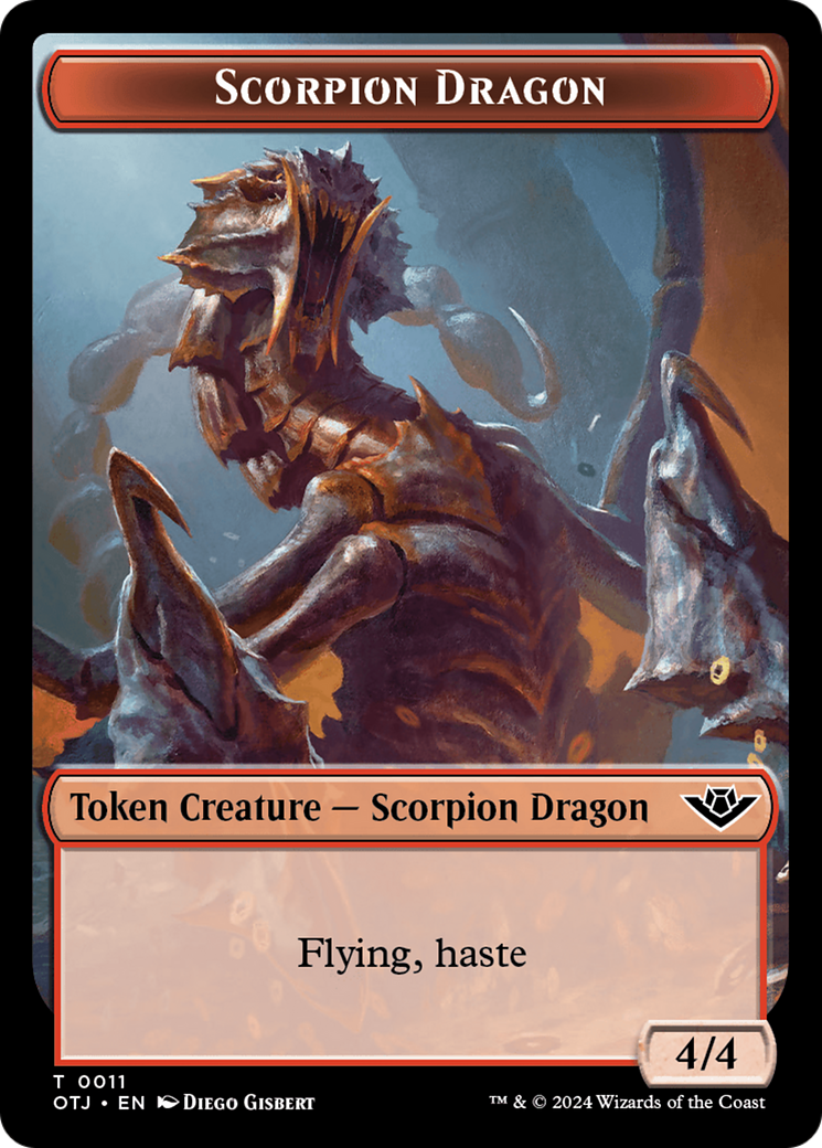 Trésor // Jeton double face Dragon Scorpion [Jetons Hors-la-loi de Thunder Junction] 