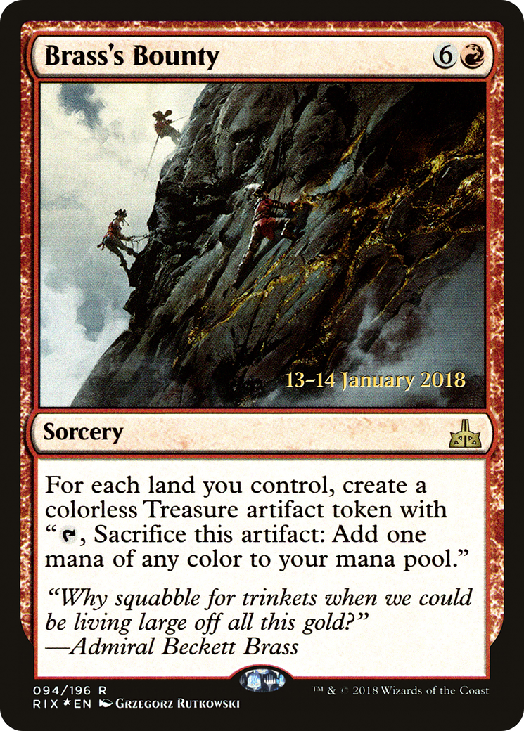Brass's Bounty (RIX) (PRE-094) - Rivals of Ixalan Promos Foil
