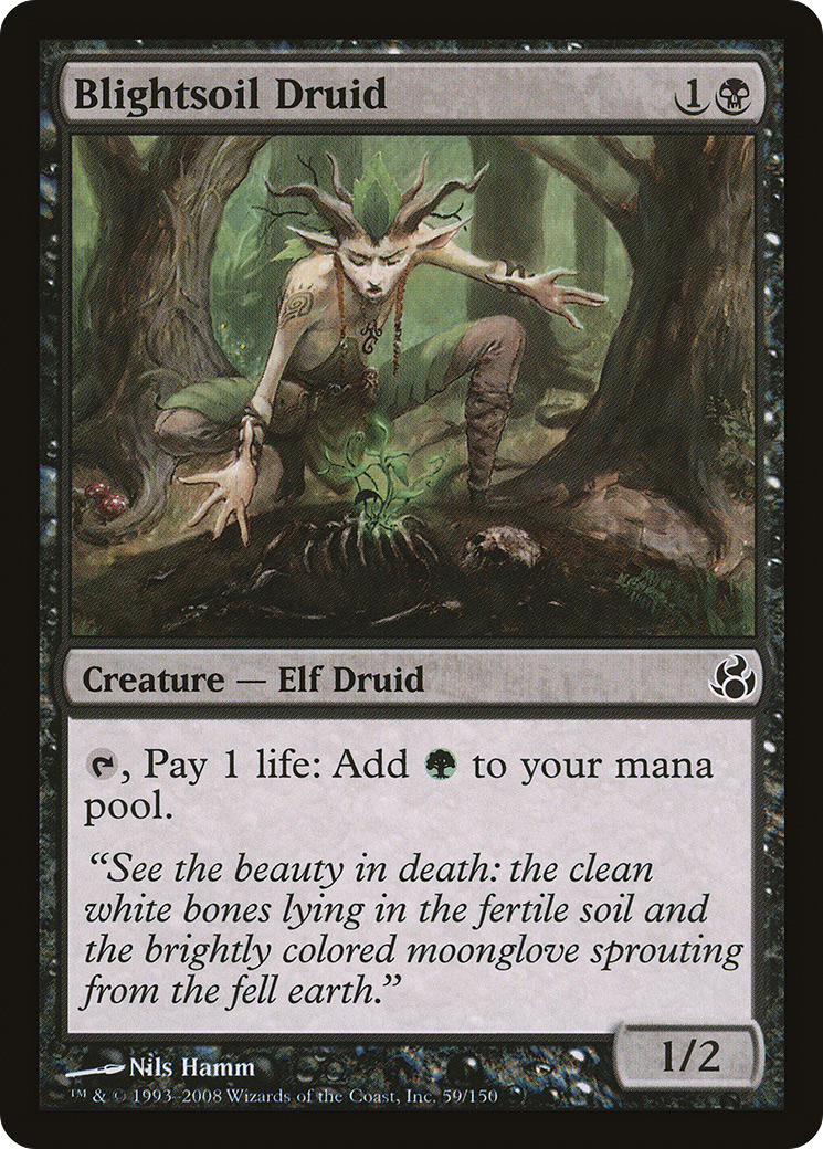 Blightsoil Druid (MOR-059) - Morningtide Foil