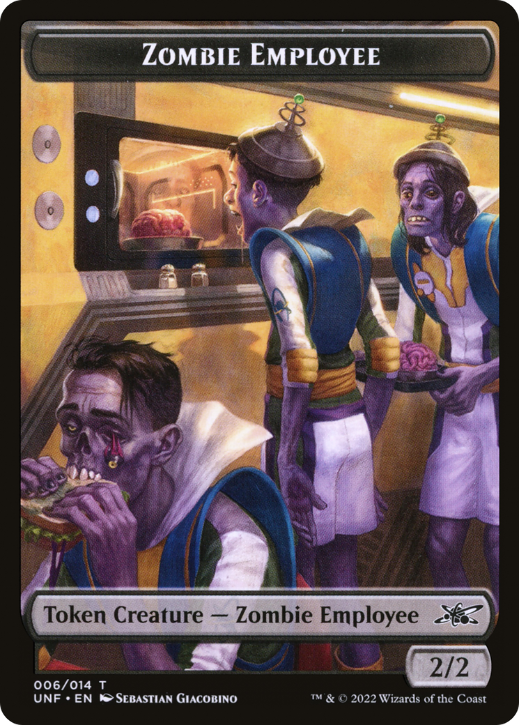Jeton d'employé zombie [Jetons Unfinity] 
