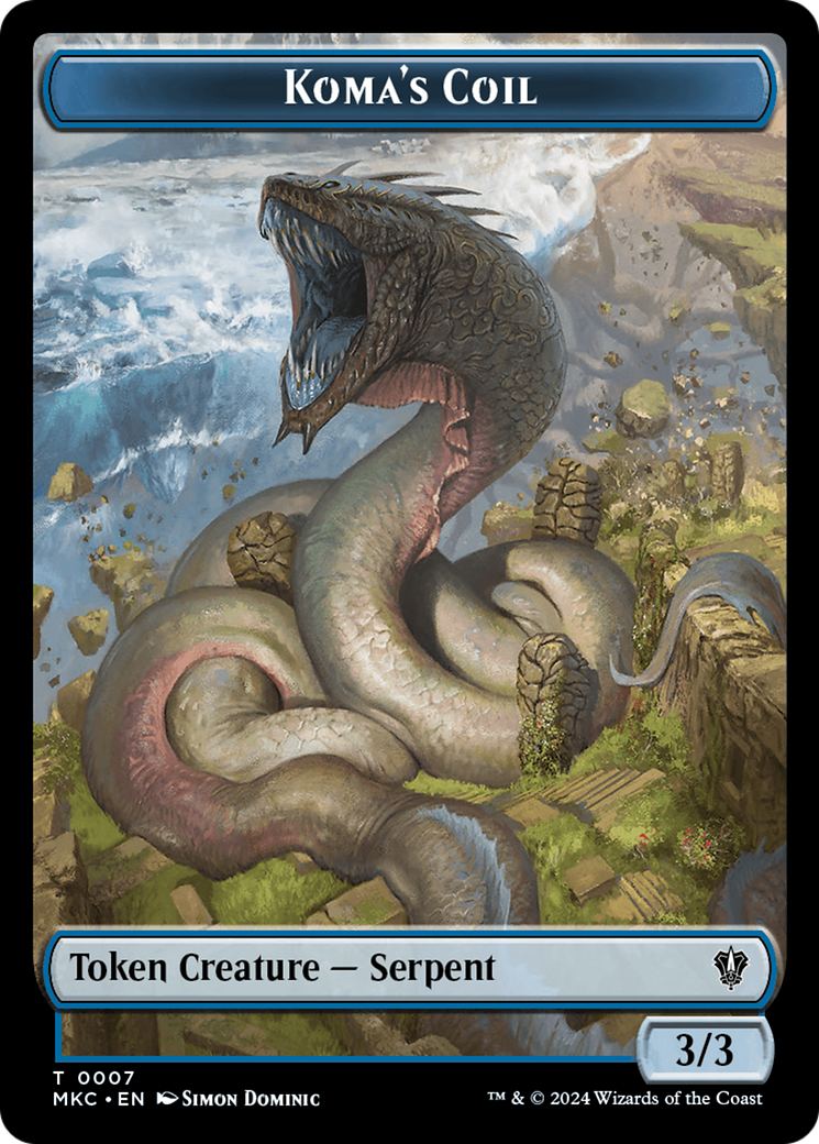 Tentacule // Jeton double face de la bobine de Koma [Meurtres à Karlov Manor Commander Tokens] 