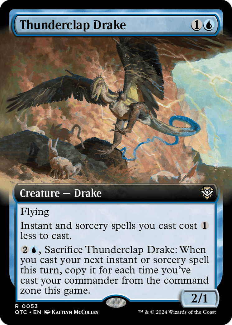 Thunderclap Drake (Art étendu) [Commandant des hors-la-loi de Thunder Junction] 