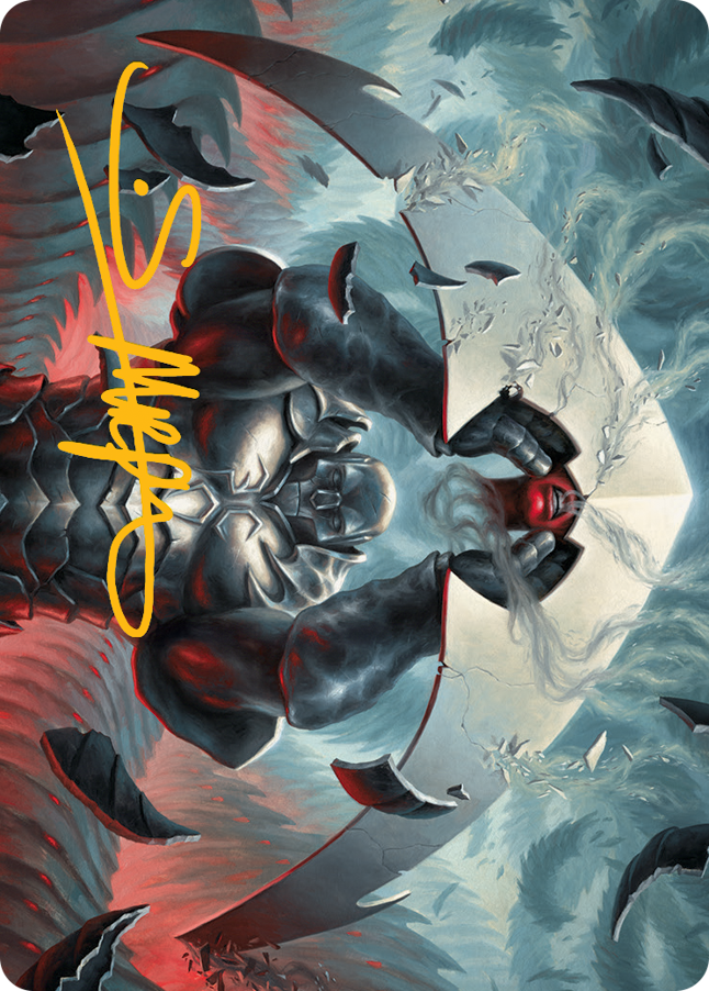 Carte d'art Mirrodin Avenged (signature estampillée or) [Série d'art March of the Machine] 