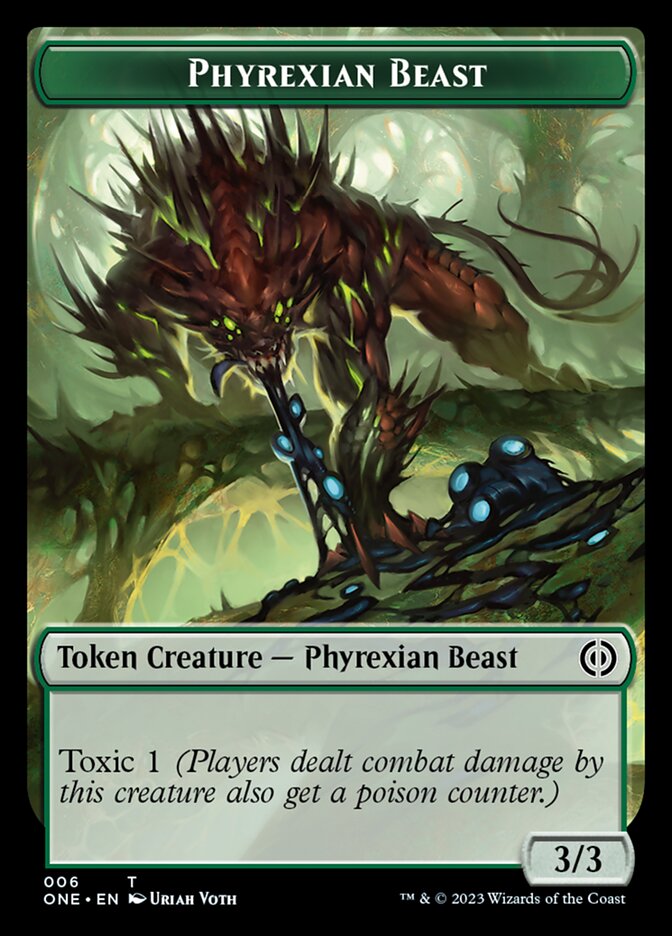Phyrexian Mite (011) // Jeton double face de la bête phyrexiane [Phyrexia : tous seront un seul jeton] 