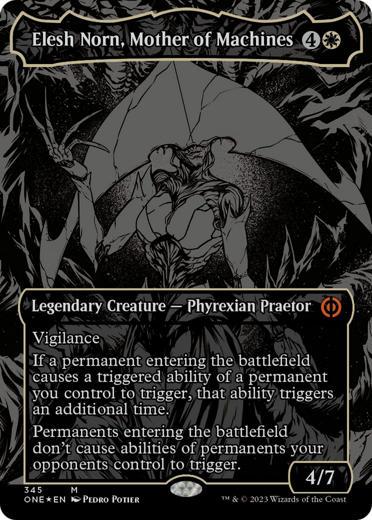 Elesh Norn, Mother of Machines (ONE-345) - Phyrexia: All Will Be One (Borderless) Foil