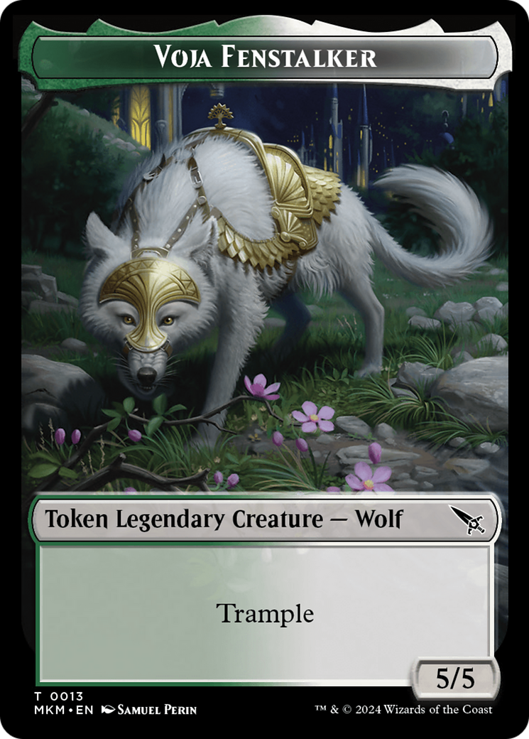 Détective // ​​Jeton double face Voja Fenstalker [Meurtres à Karlov Manor Tokens] 