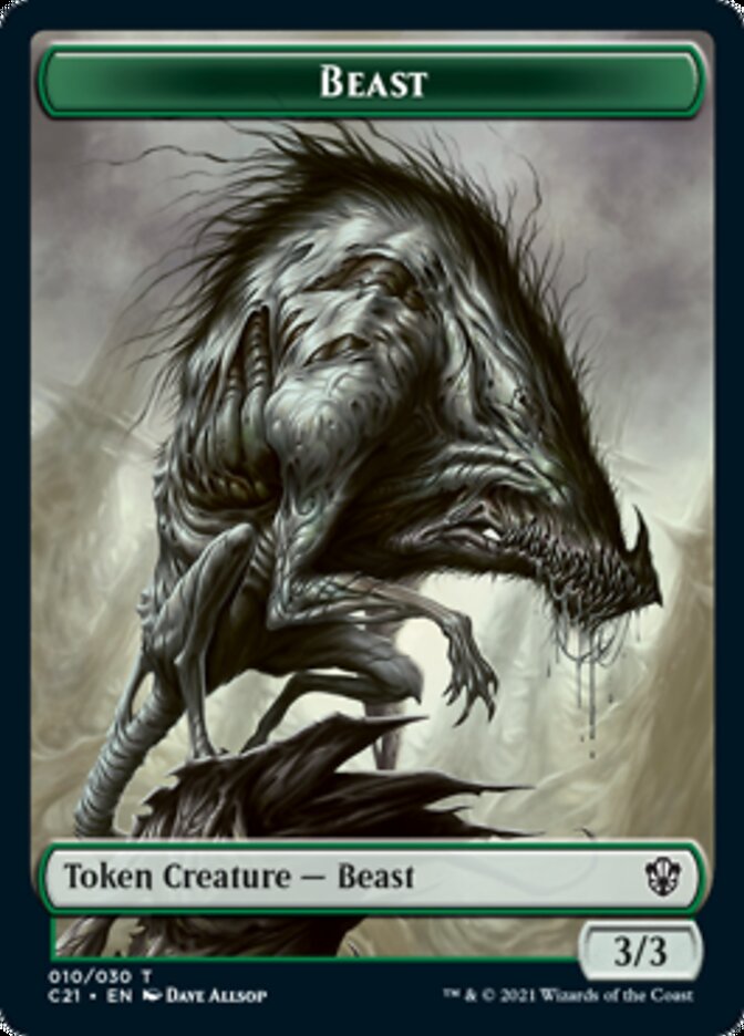Bête (010) // Jeton double face baleine [Jetons Commander 2021] 