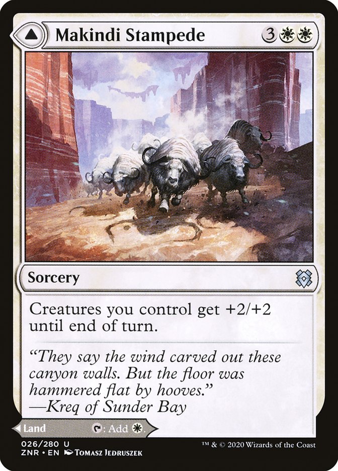 Makindi Stampede // Makindi Mesas [Zendikar Rising] 