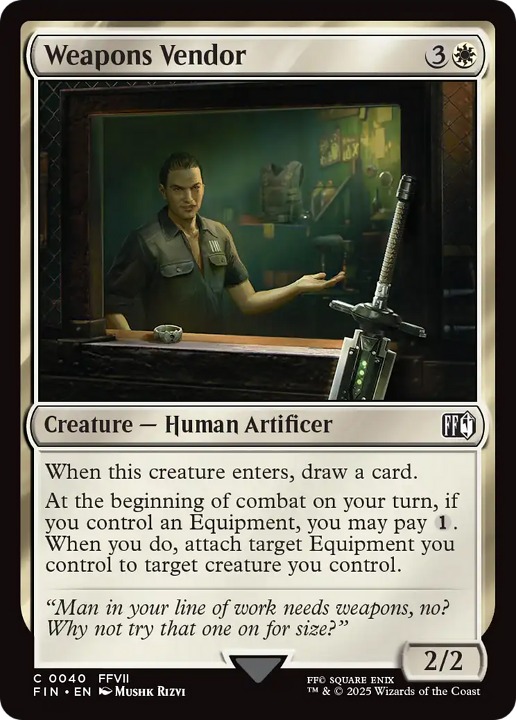 Weapons Vendor (FIN-040) - FINAL FANTASY Foil