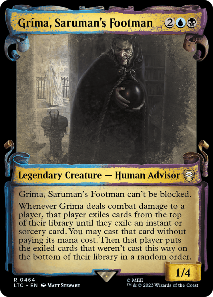 Grima, Saruman's Footman (Showcase Scrolls) (LTC-464) - Tales of Middle-earth Commander: (Showcase)