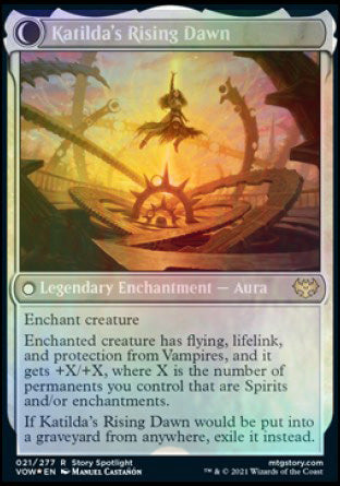 Katilda, Dawnhart Martyr // Katilda's Rising Dawn (PRE-21S) - Innistrad: Crimson Vow Promos: (Double Faced Transform) Foil