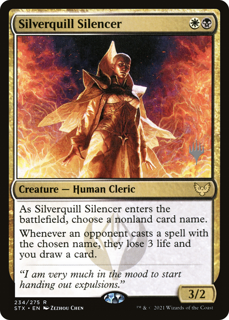 Silencieux Silverquill (Pack promotionnel) [Strixhaven : Promos de l'École des Mages] 