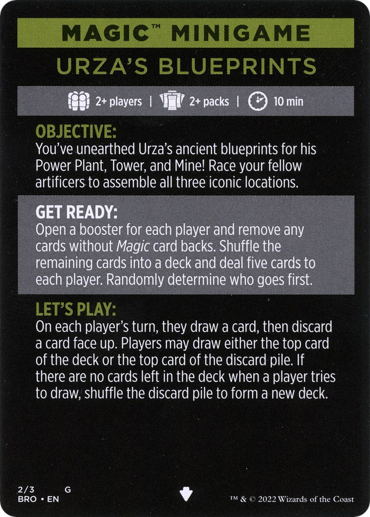 Les plans d'Urza (mini-jeu magique) [Mini-jeu de guerre des frères] 
