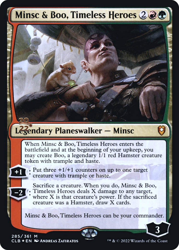 Minsc & Boo, Timeless Heroes (PPLCI-285P) - Battle for Baldur's Gate Promos