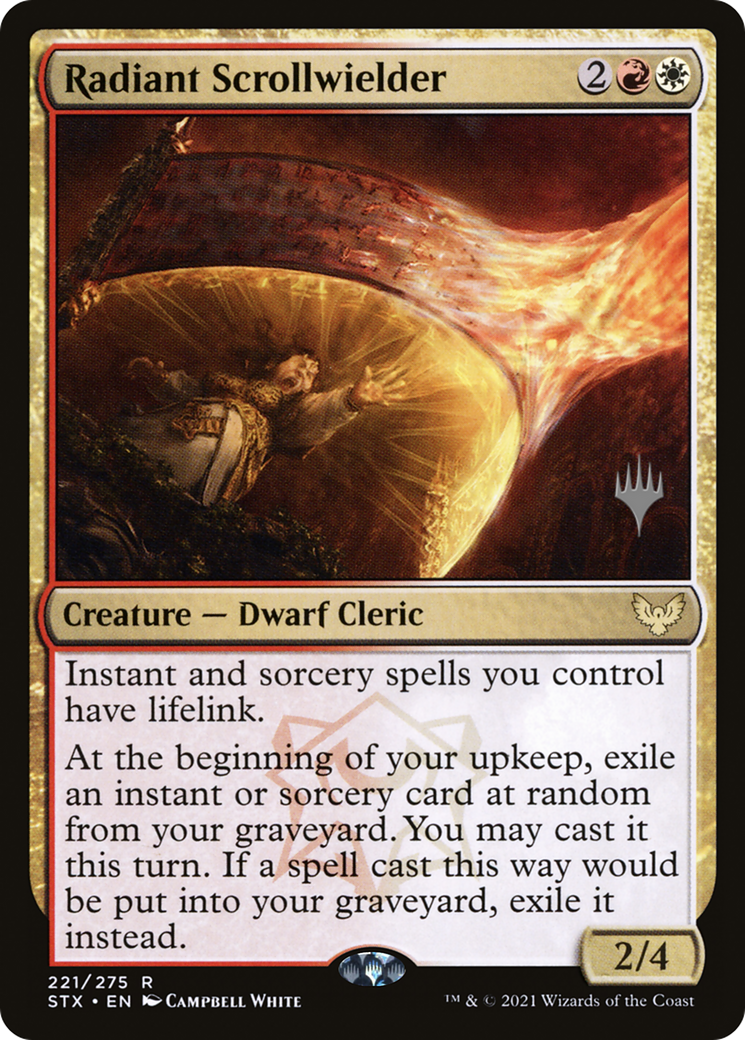 Radiant Scrollwielder (Pack promotionnel) [Strixhaven : Promos de l'École des Mages] 