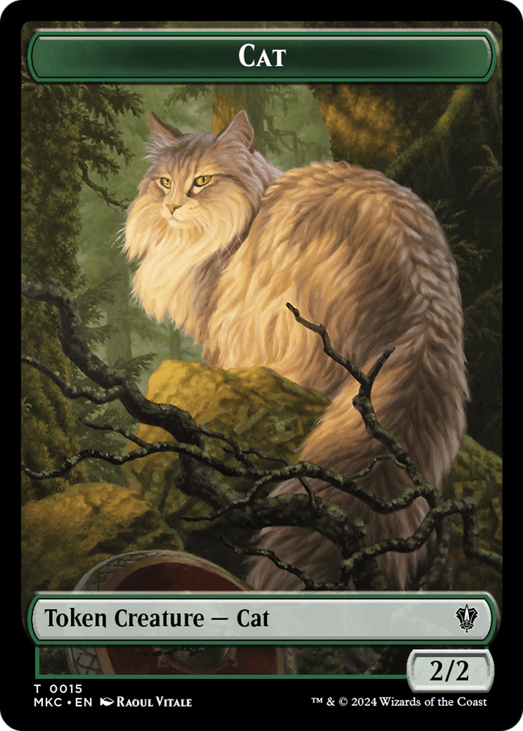 Drake // Jeton double face chat [Meurtres à Karlov Manor Commander Tokens] 