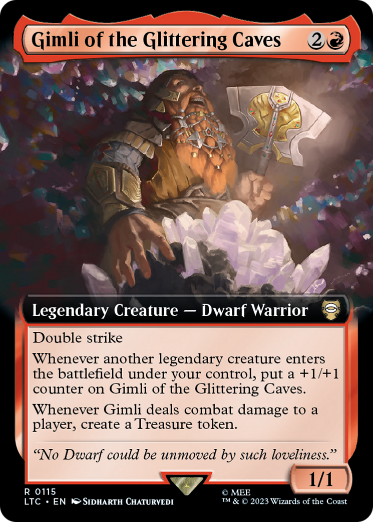 Gimli des grottes scintillantes (art étendu) [Le Seigneur des Anneaux : Contes du Commandant de la Terre du Milieu] 