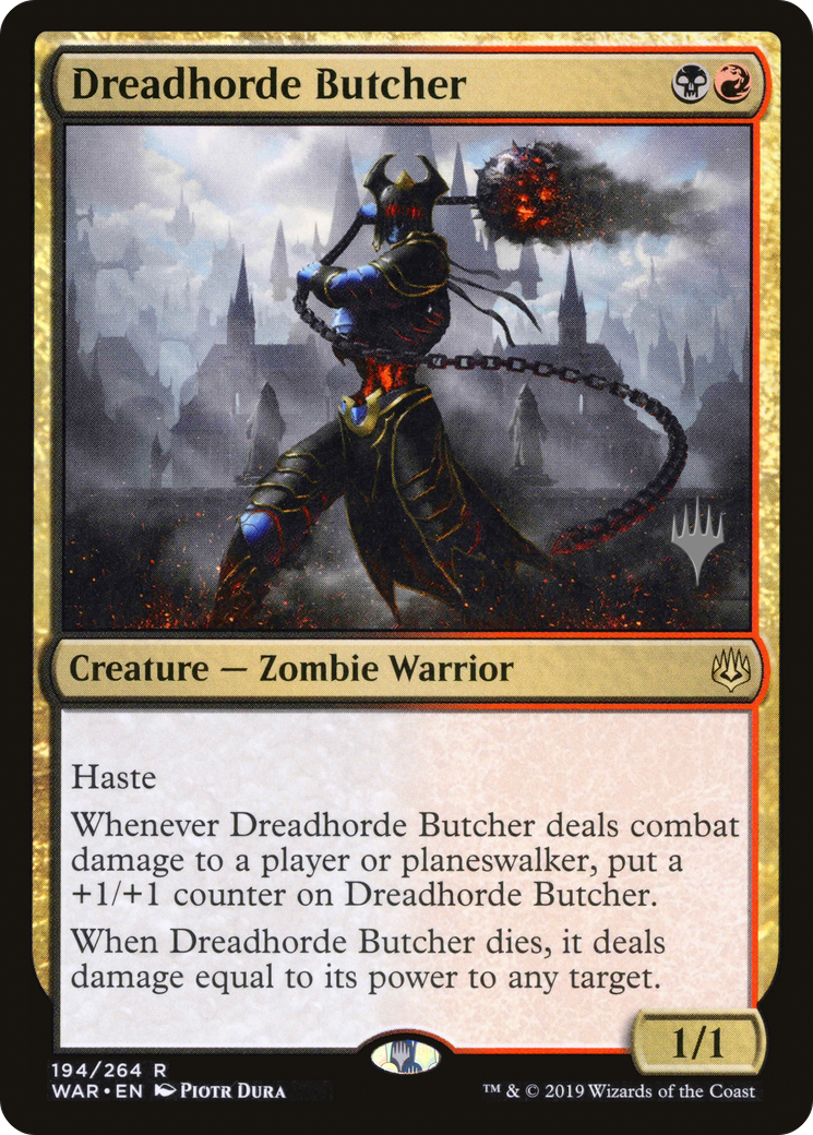 Dreadhorde Butcher (Pack promotionnel) [War of the Spark Promos] 
