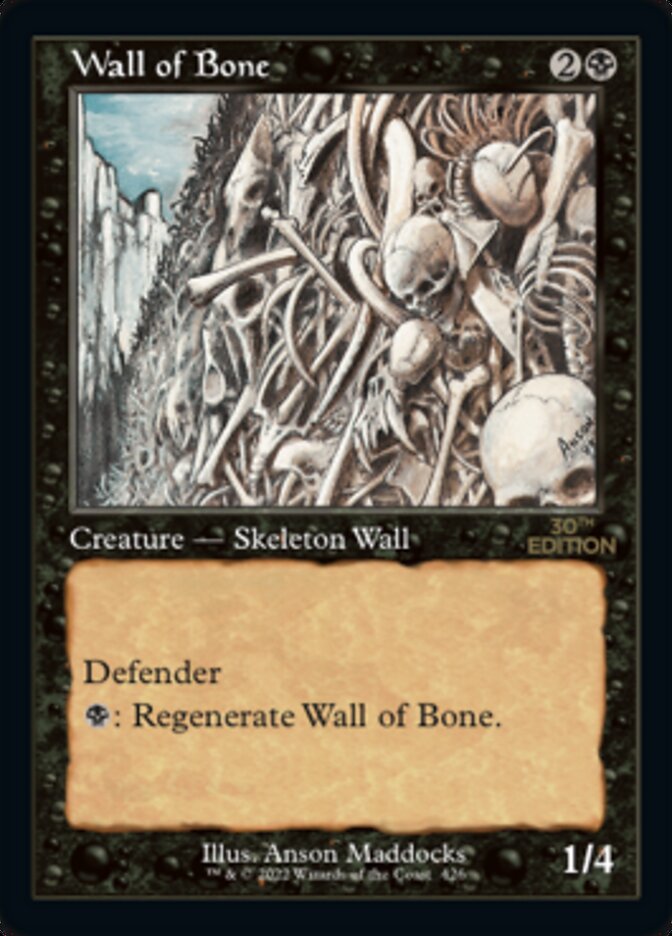 Wall of Bone (Rétro) [Édition 30e anniversaire] 
