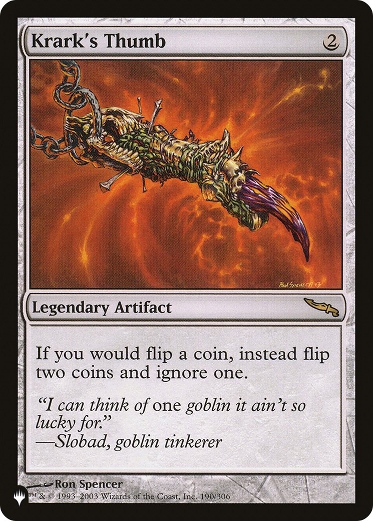 Krark's Thumb (LIST-MRD-190) - The List