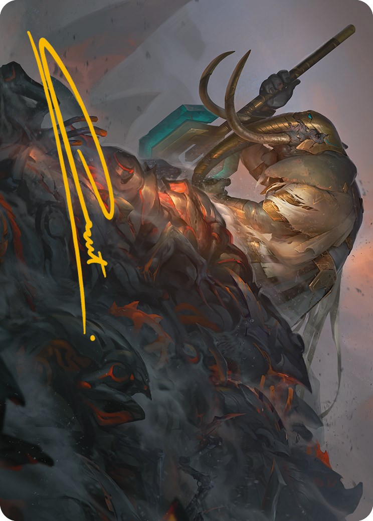 Carte artistique contre toute attente (signature estampillée or) [Phyrexia : All Will Be One Art Series] 