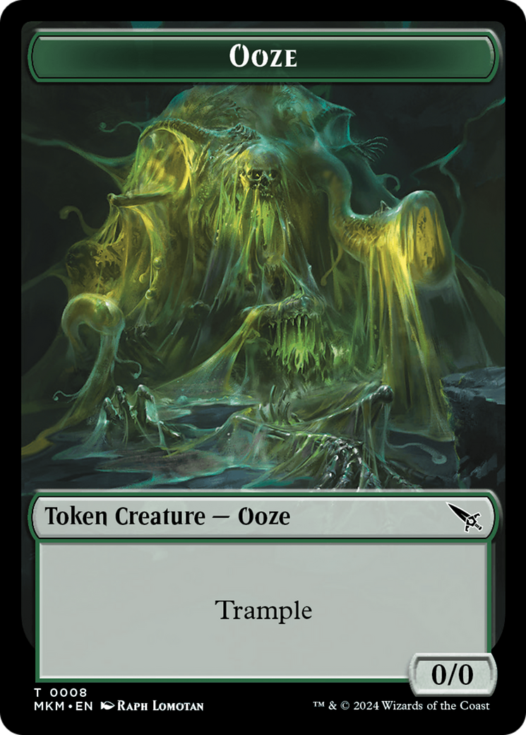 Détective // ​​Jeton double face Ooze [Meurtres à Karlov Manor Tokens] 