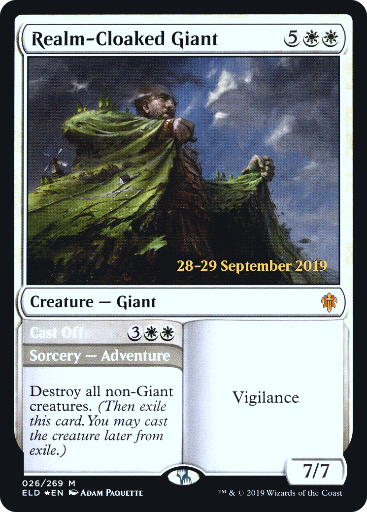 Realm-Cloaked Giant // Cast Off (PRE-26S) - Throne of Eldraine Promos Foil