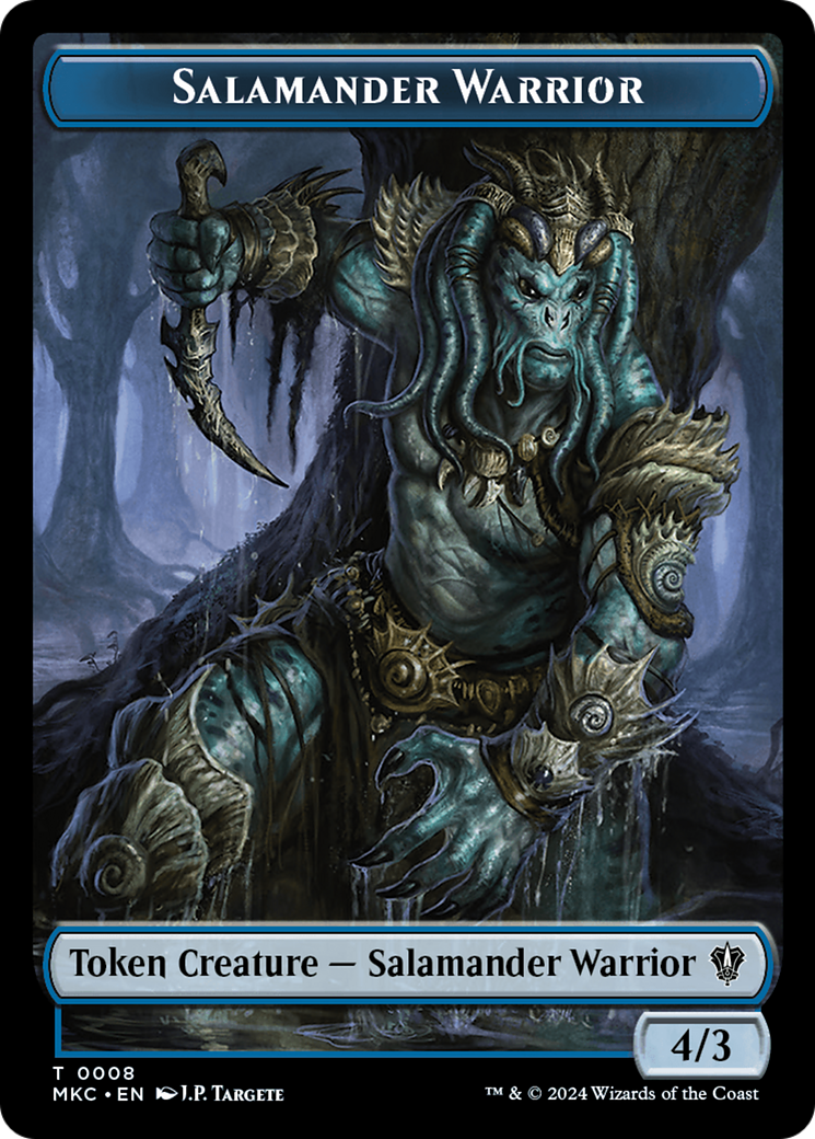 Salamander Warrior // Jeton zombie double face [Meurtres à Karlov Manor Commander Tokens] 