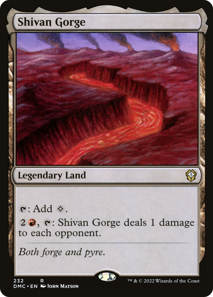 Gorges de Shivan [Commandant Uni de Dominaria] 