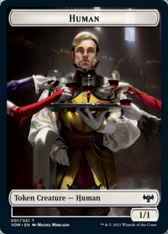 Humain (001) // Humain (010) Jeton double face [Innistrad : Jetons de vœu cramoisi] 