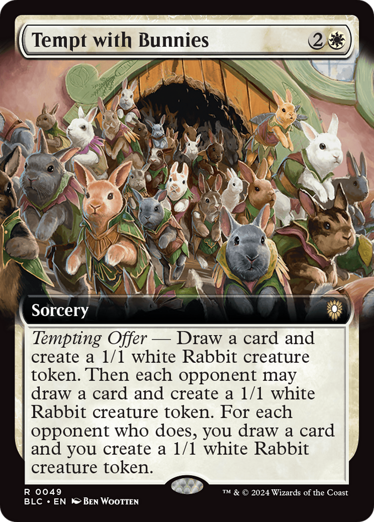 Tenter avec des lapins (art étendu) [Bloomburrow Commander] 