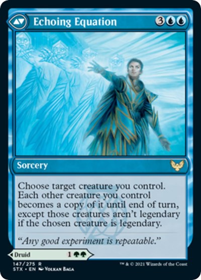 Pugiliste Augmentateur // Echoing Equation [Strixhaven : Promos avant-première de l'École des Mages] 